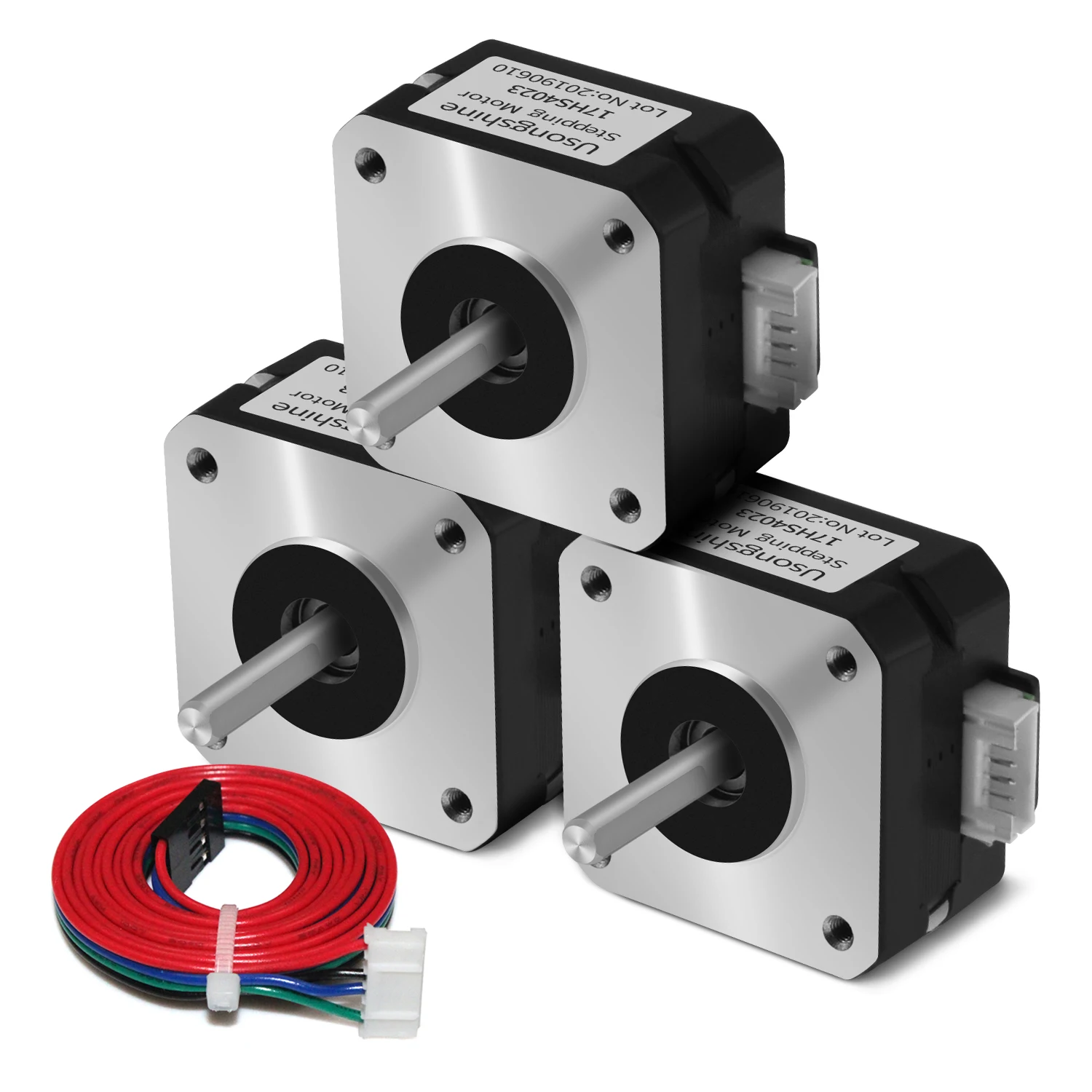 

3 шт. шаговый двигатель Nema17 17HS4023 титановый экструдер 2-фазный приводной двигатель 12 В/24 В для 3D принтера