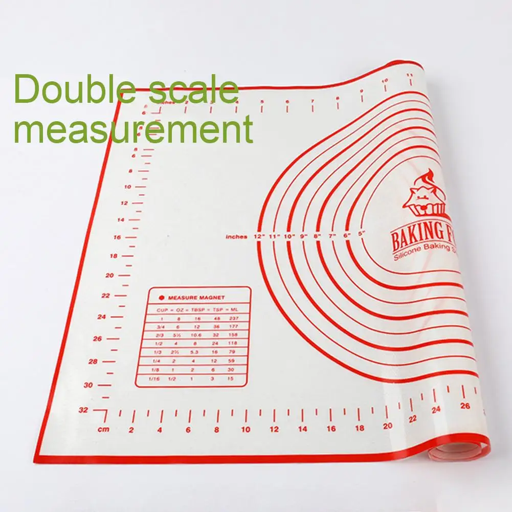 Силиконовый антипригарный коврик для разминания раскатки теста выпечки со