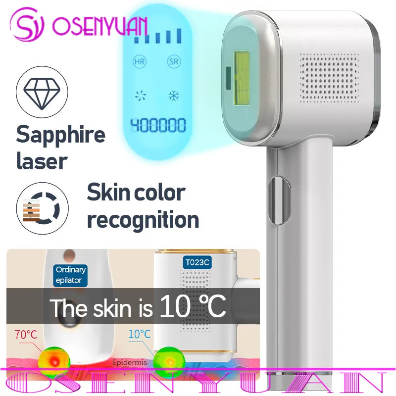 

Osenyuan T023C Sapphire Hair Removal Machine Home Use Mini Permanent IPL Facial Photoepilator Electric Laser Epilator For Woman