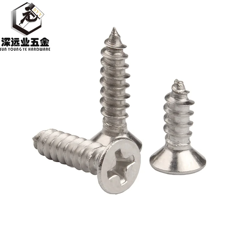 100pcs M1 M1.2 M1.4 M1.5 M1.7 304 Stainless Steel Cross Recessed Flat Head Countersunk Self-tapping Phillips Wood Screws | Обустройство