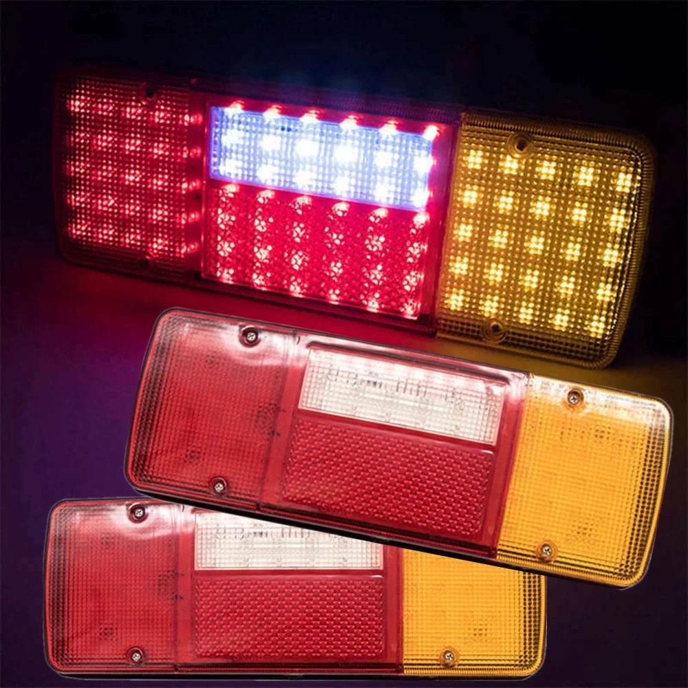 

2pcs Universal 92 Leds 24V LED Rear Tail Lights Lamps for Truck Lorry Trailer Chassis Bus Car