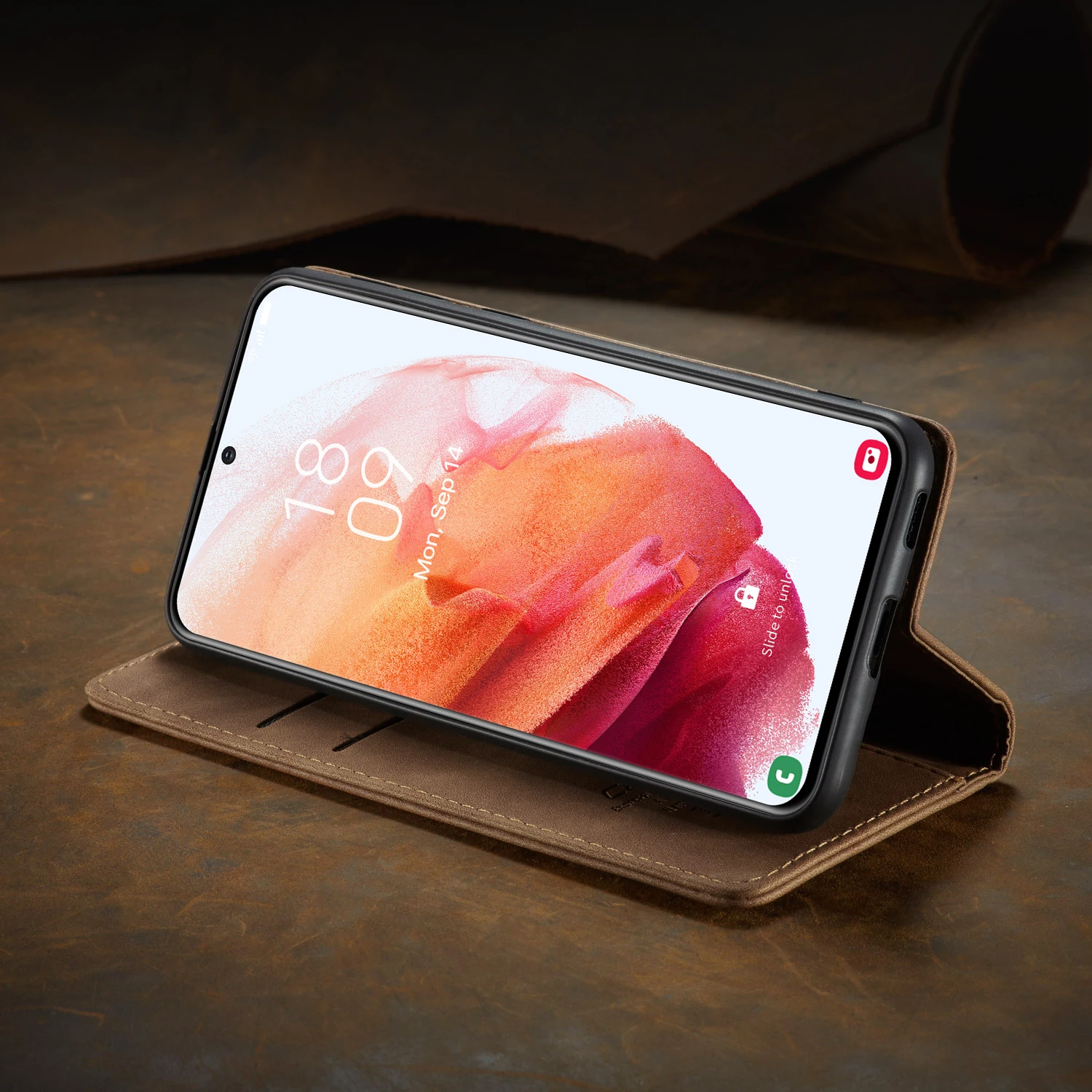 Чехол-бумажник для Samusng Galaxy S21 S20 S10 S9 S8 Note10 Plus Note20 ультратонкий откидной Магнитный