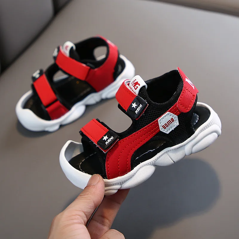 Сандалии Детские с мягкой подошвой модная пляжная обувь в Корейском стиле