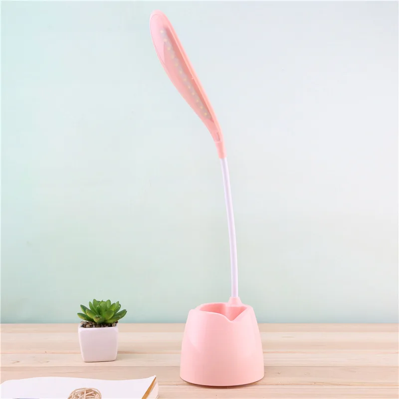 USB Rechargeable LED Desks Lamp eyes protection lamp Pen-container table night light for study gift | Освещение