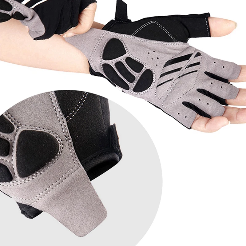 

Cycling Anti-Slip Anti-Sweat Men Women Half Finger Gloves Breathable Anti-Shock Sports Gloves Bike Bicycle Glove