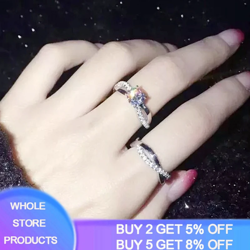 

100% Оригинальный 925 Серебряное обручальное кольцо комплект ювелирных изделий для женщин кубический циркон обручение укладки кольцо свадебн...