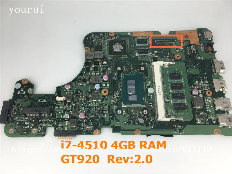 Материнская плата yourui X555LD материнская REV 2 0 для ASUS X555L протестированная