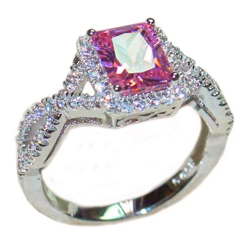 Женское кольцо из серебра 925 пробы с фианитом 4 карата размеры 5/6/7/8/9/10|Кольца| |