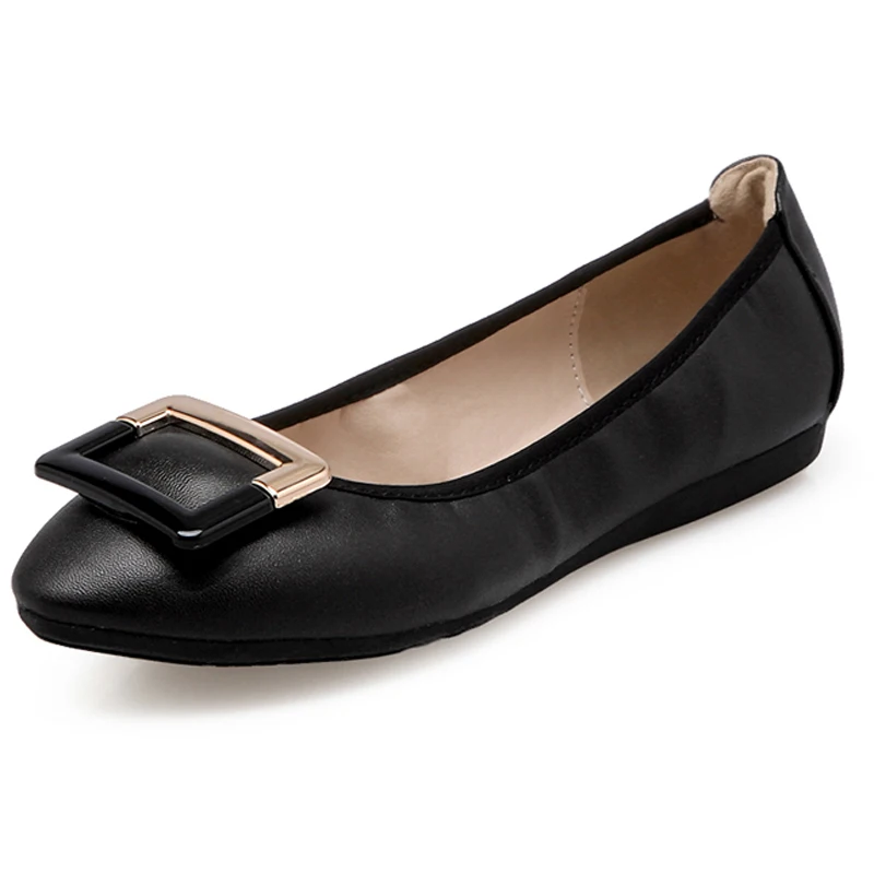 Новинка 2020 года туфли на плоской подошве с острым носком удобные в горошек