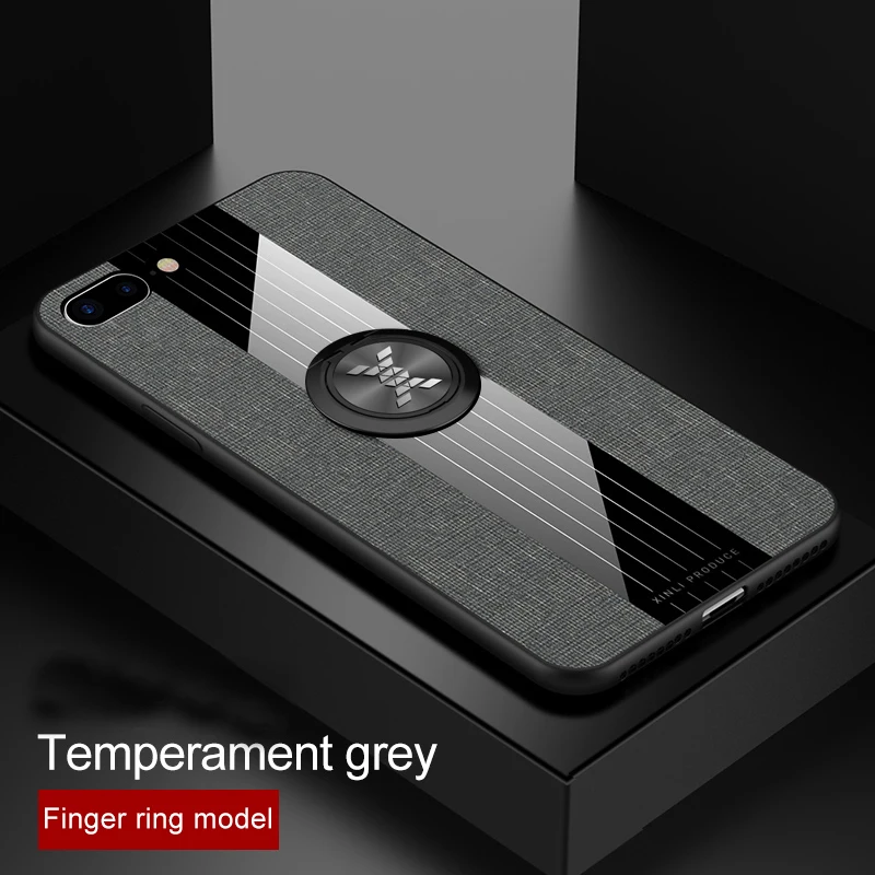 Серый Противоударное кольцо Броня CaseFor Xiaomi Mi9se 8 Redmi Note 7 k20 чехол 6x подставка задняя крышка - Цвет: Серый