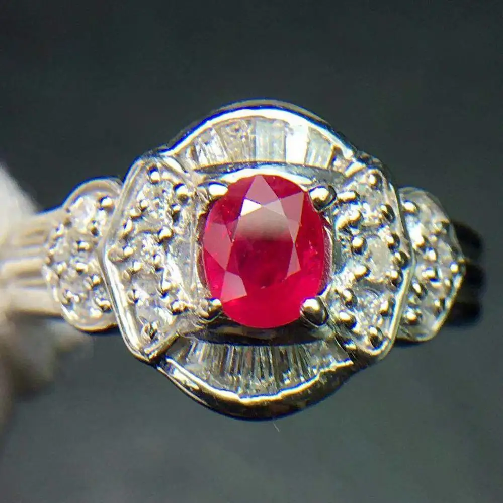 Хорошее ювелирное изделие Pt900 золото настоящее натуральное 0.57ct с красным Рубином