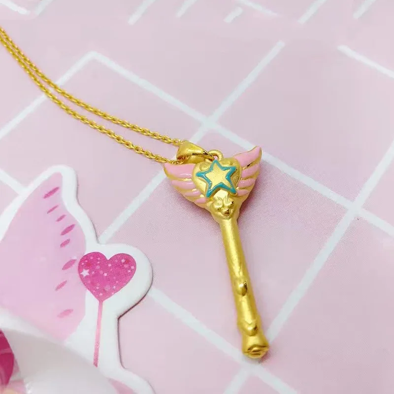 2019 модные розовые красивые девушки Феи бар Вьетнам шакин золотой кулон ожерелья