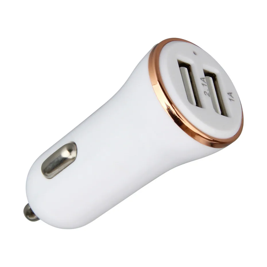 

2.1A Dual USB Car Charger 2 Ports Universal Mobile Phone Adapter Socket Fast Charging for iPhone Xiaomi Smart Phones
