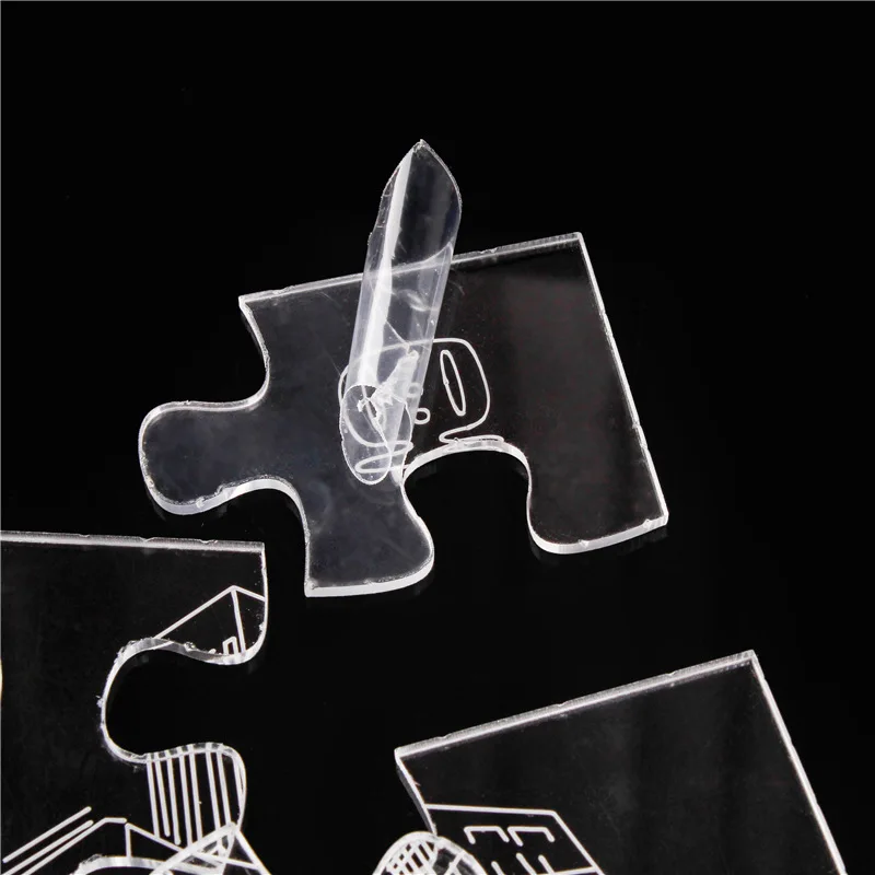

108PCS Transparent Acrylic Jigsaw Puzzle Kids Educational Stress Relief Toys Plastic For Children Adult Educational Toys Puzzles