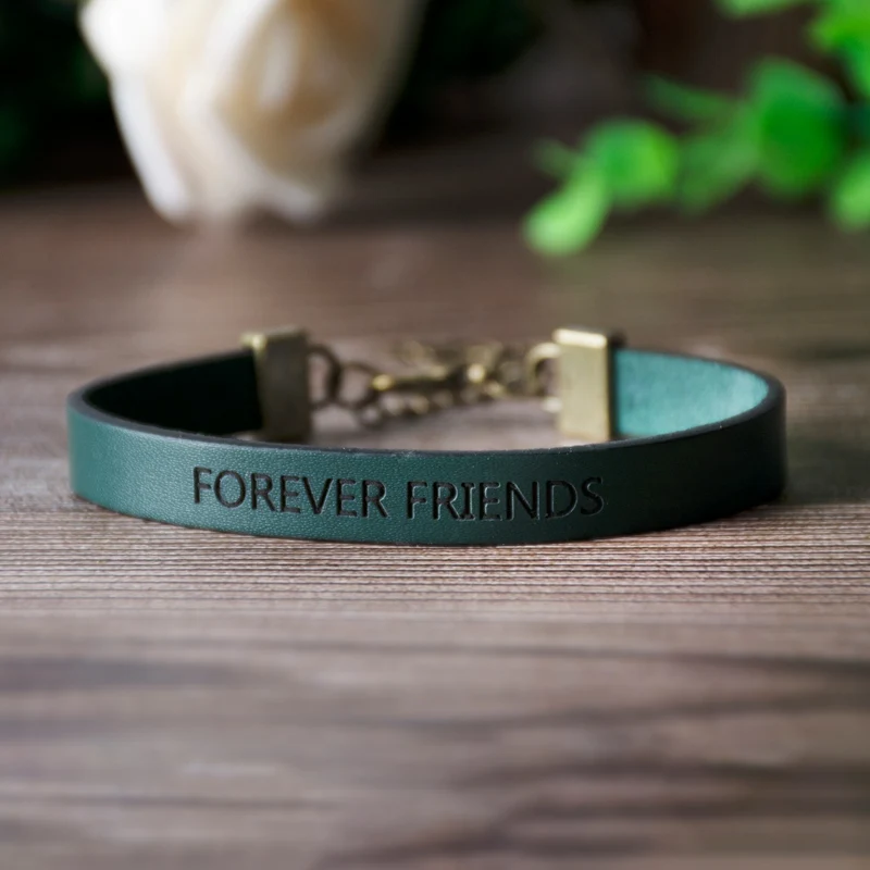 Женский браслет из натуральной кожи FOREVER FRIENDS винтажный подарок ювелирной дружбы