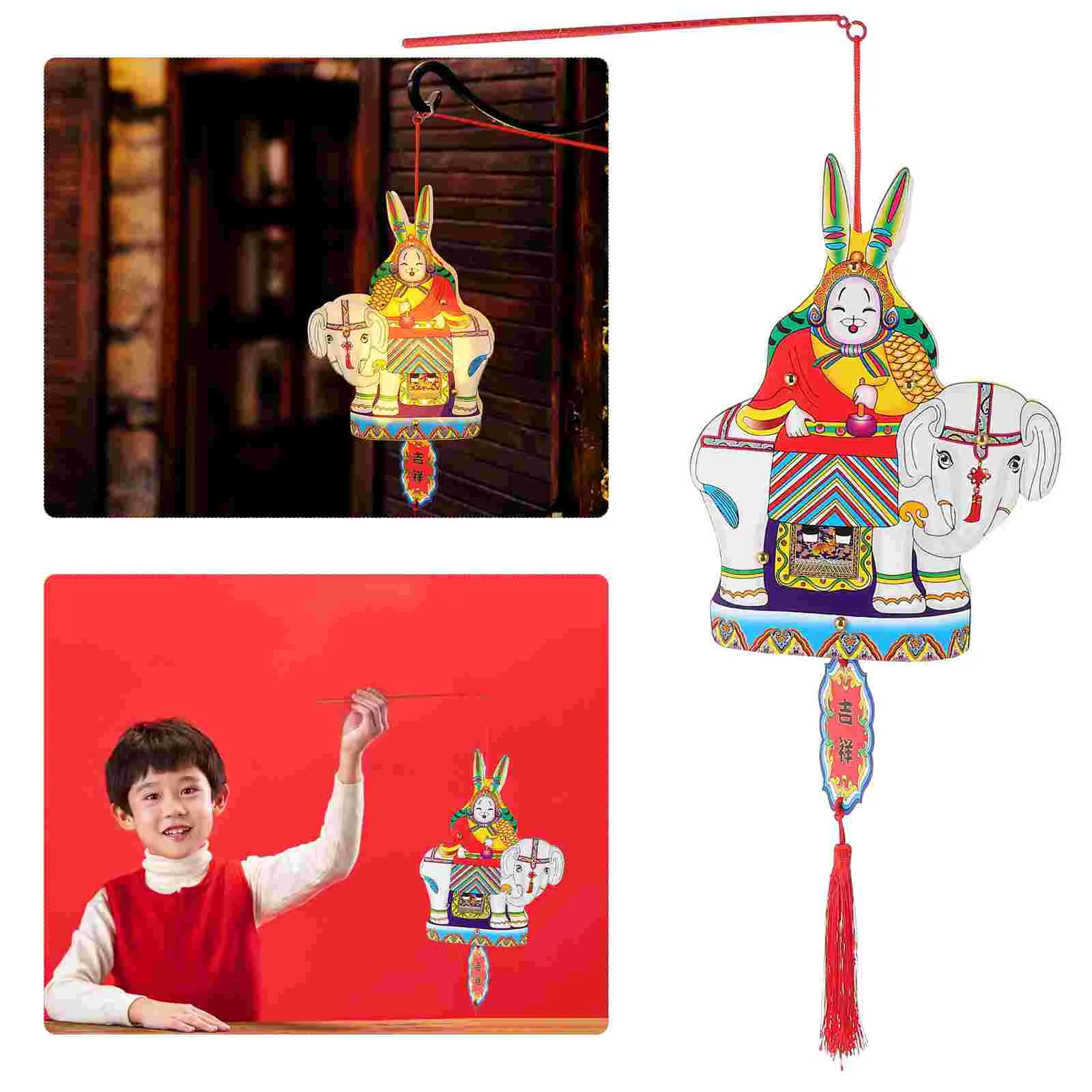 Светящийся бумажный фонарь украшение портативный мультяшный лорд для детей 1 шт.