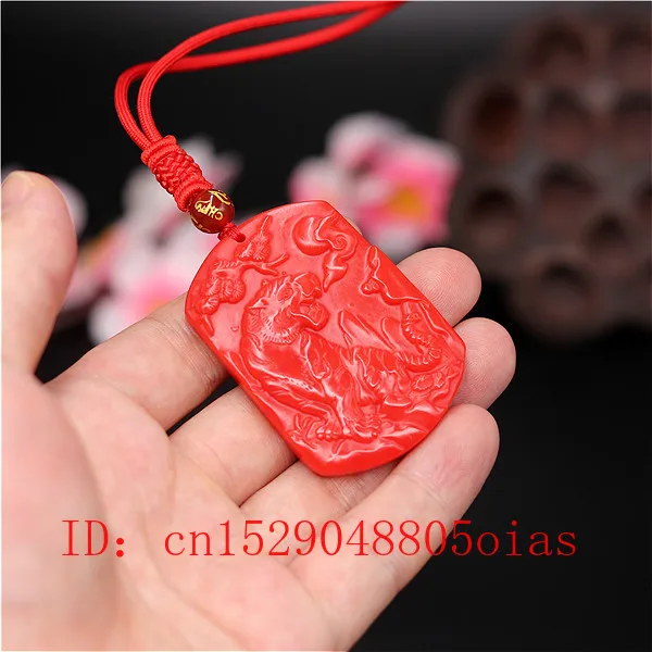 Натуральный красный коралловый Нефритовый камень ожерелье C подвеской в виде