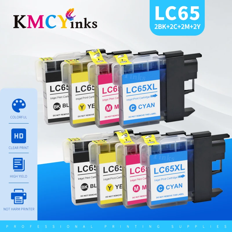 Картридж KMCYinks для LC38 LC61 LC65 LC67 LC980 LC1100 подходит Brother DCP145C 165C 185C 385C 585CW и т.