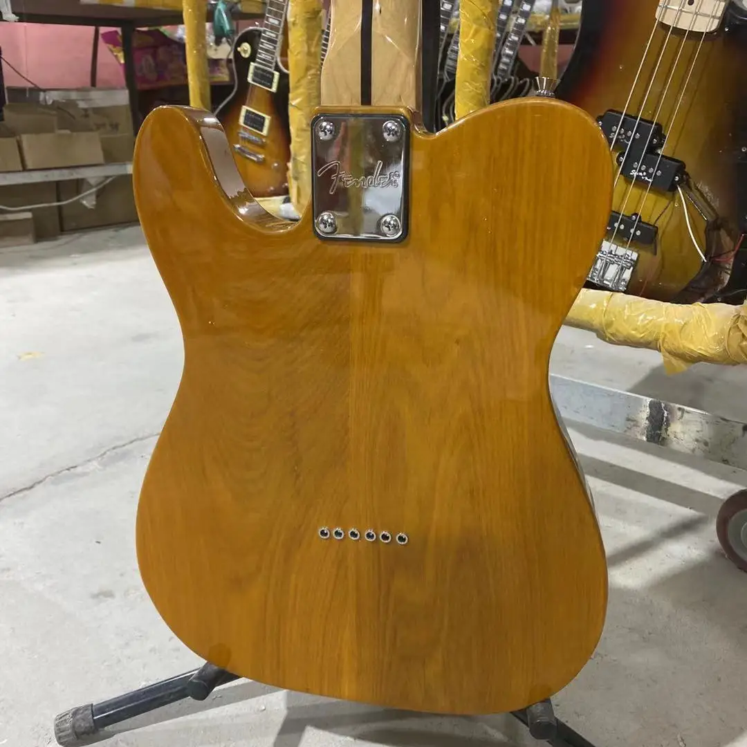 Tele электрическая гитара Alderwood Body светильник-желтого цвета Кленовая грифельная