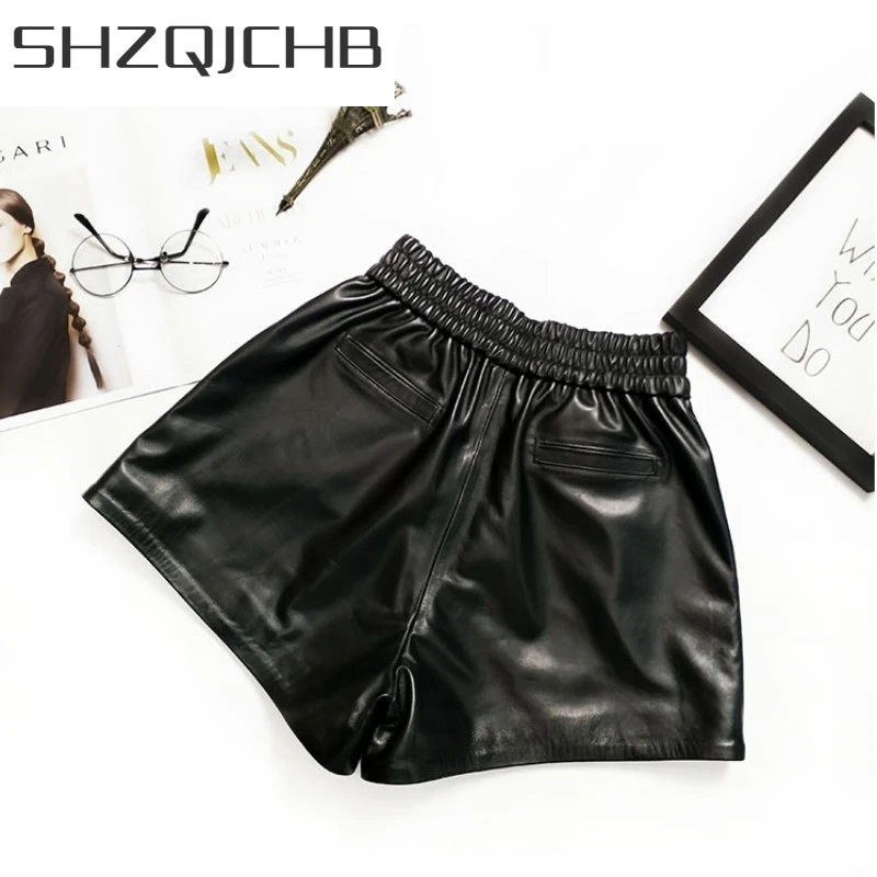 

JCHB 2021 Women Fashion Sheepskin Sleeveless Jacket Slim Fit Genuine Leather Vest Casual Streetwear Tops Outwear Waistcoat Biker