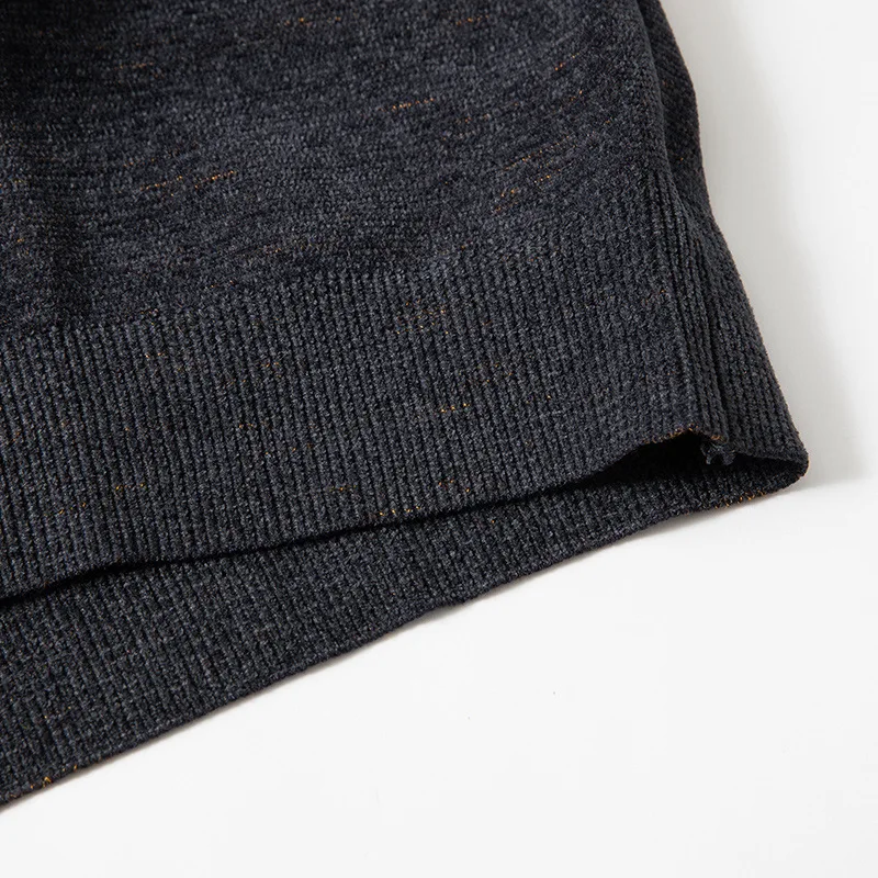 

2020 winter new men's fattening plus size round neck knitted bottomed shirt men's fat thin sweater