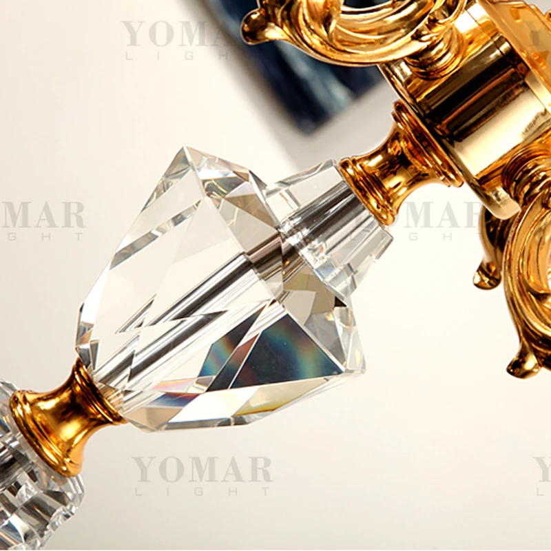 

European luxury bedroom bedroom bedside table lamp palace crystal European and American French romantic bedside lamp LB51620