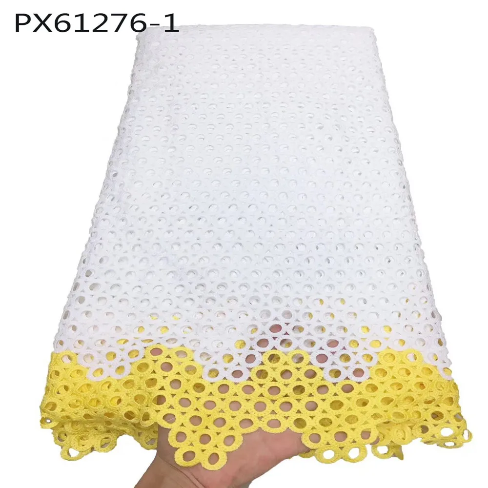 Хорошее качество Африканский нигерийский дизайн вуаль шнур ткань черно-белая