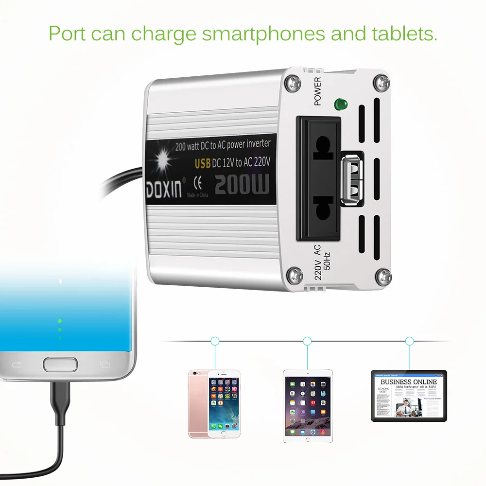 Автомобильный преобразователь мощности инвертор зарядного устройства с защитой