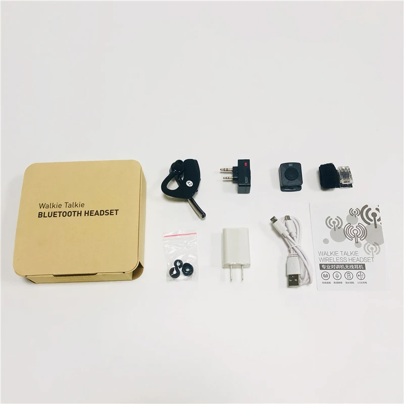 2021 Walkie Talkie Bluetooth Wireless Headphone PTT Earpiece Handfree Headset Mic For BaoFeng UV-82 UV-5R BF-888S Two way Radio