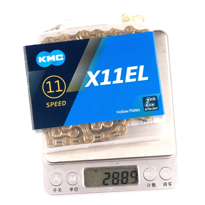KMC X11EL X11 велосипедная цепь 118L 11 для скоростного велосипеда с волшебной кнопкой