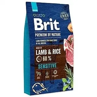Корм Brit Premium by Nature Sensitive сухой корм для собак с чувствительным пищеварением