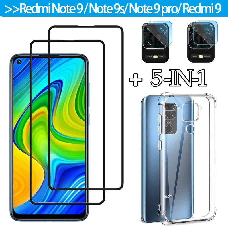 

9D стекло, Glass for Xiaomi Redmi note9 pro Screen Protector 9H lens Redmi note 9 s 9A 9C 9T Clear Case hiaomi redmi note 9 pro