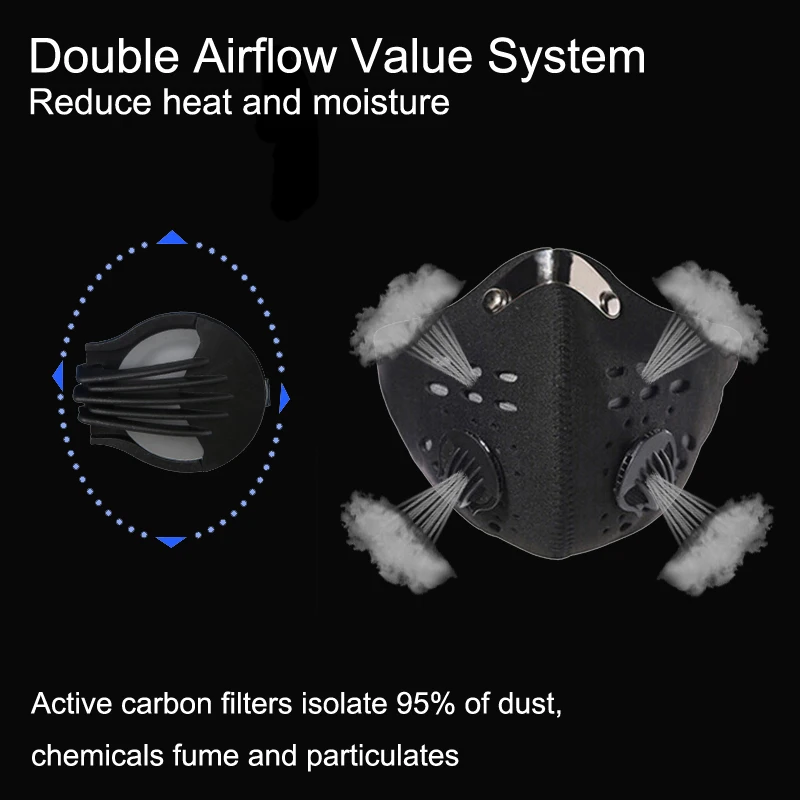 1 шт. губчатая Пылезащитная маска-респиратор с дыхательным клапаном