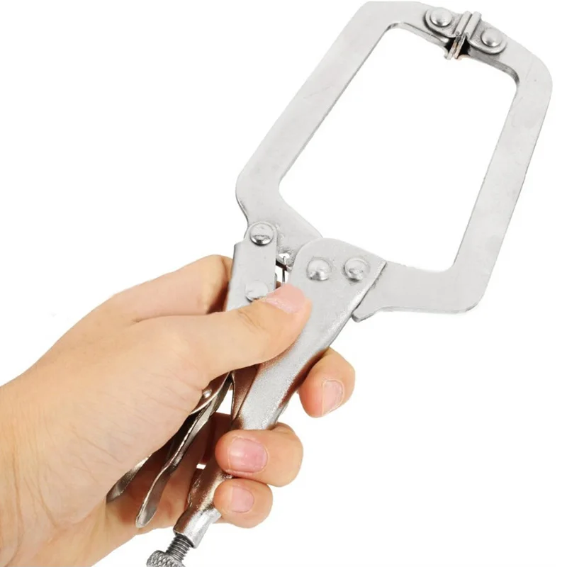 

9Inch Steel C Clamp Vise Grip Locking Welding Pliers Wood Tenon Locator Tool Woodworking Clamps Multi-function Locking Clamp