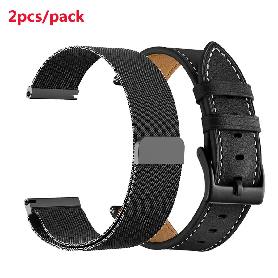 2 шт./упак. браслет для Huami Amazfit Bip Молодежные часы из нержавеющей стали сетчатый Браслет часы ремешок магнитный ремешок для часов на замену