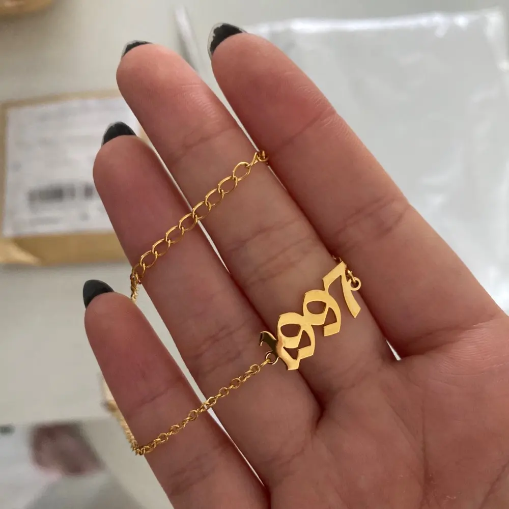 Браслеты на ногу из нержавеющей стали под розовое золото с цифрами 1990 2019|Анклеты|