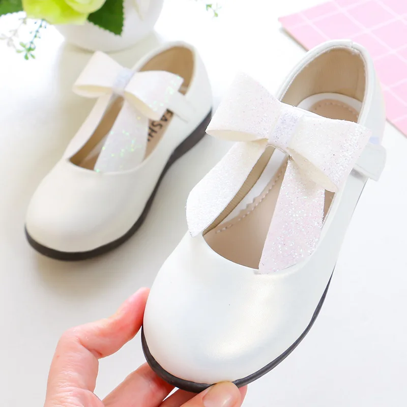 SKOEX/платье для девочек форменная обувь с бантом модная детская Mary Jane на плоской