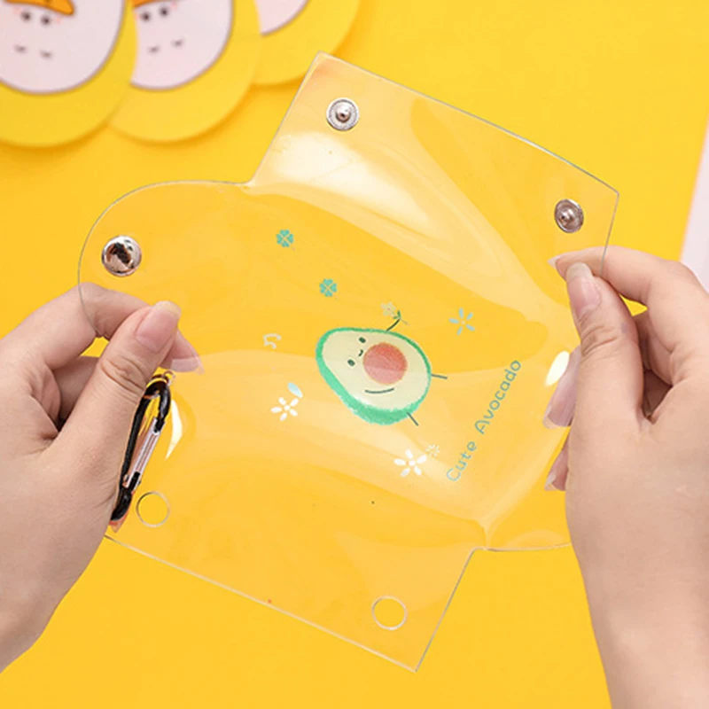 Прозрачный мультяшный Кошелек для монет из ПВХ с принтом фруктов