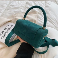 vintage scrub pu leather small crossbody suede shoulder bags for women 2021 winter luxury designer tote purses and handbags