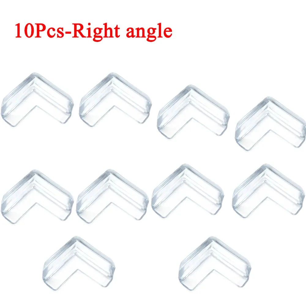10Pcs-Right angle Детский безопасный уголок для ребенка угловая Защита Детские Силиконовые накладка на углы защита головы антиколлизия угловая - Цвет: 10Pcs-Right angle