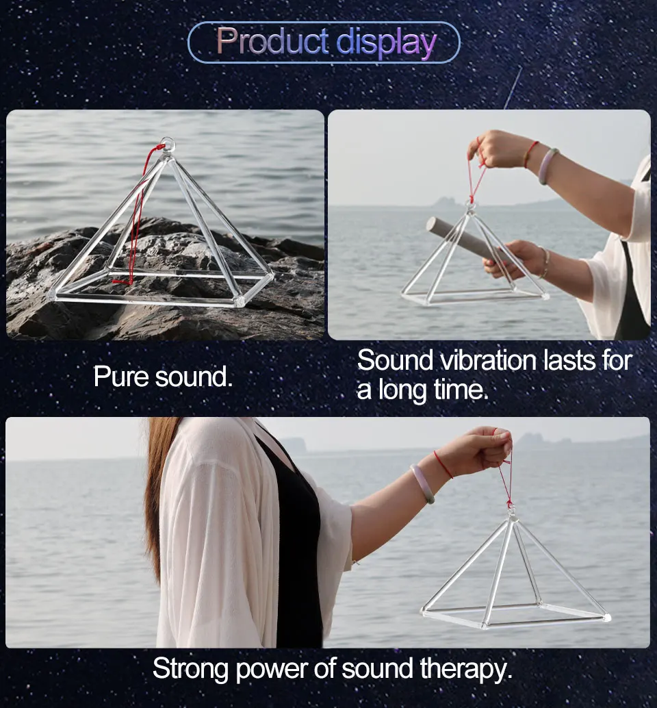 Высококачественная чакра CVNC 8 или 9 дюймов прозрачная кварцевая пирамида для