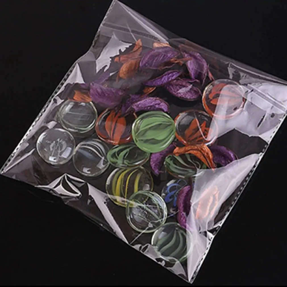 100 шт прозрачные пластиковые пакеты самоклеющиеся уплотнения ювелирных изделий
