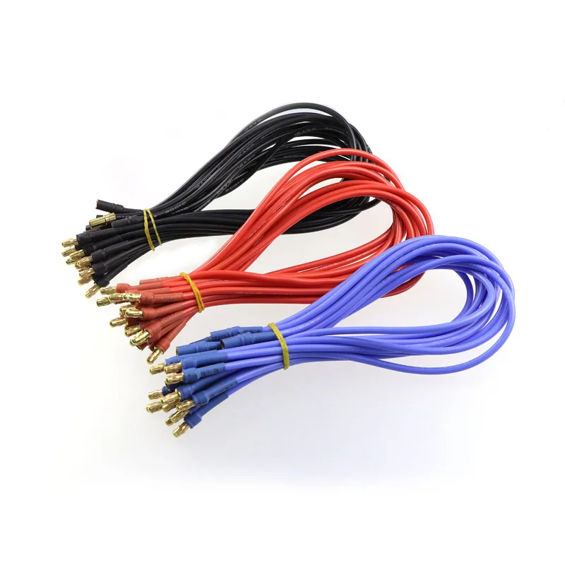 

Amass 3.5mm Banana Connector 16AWG Silicone Extension Wire 100mm 200mm 300mm 400mm 500mm for RC Drone Motor ESC DIY Parts