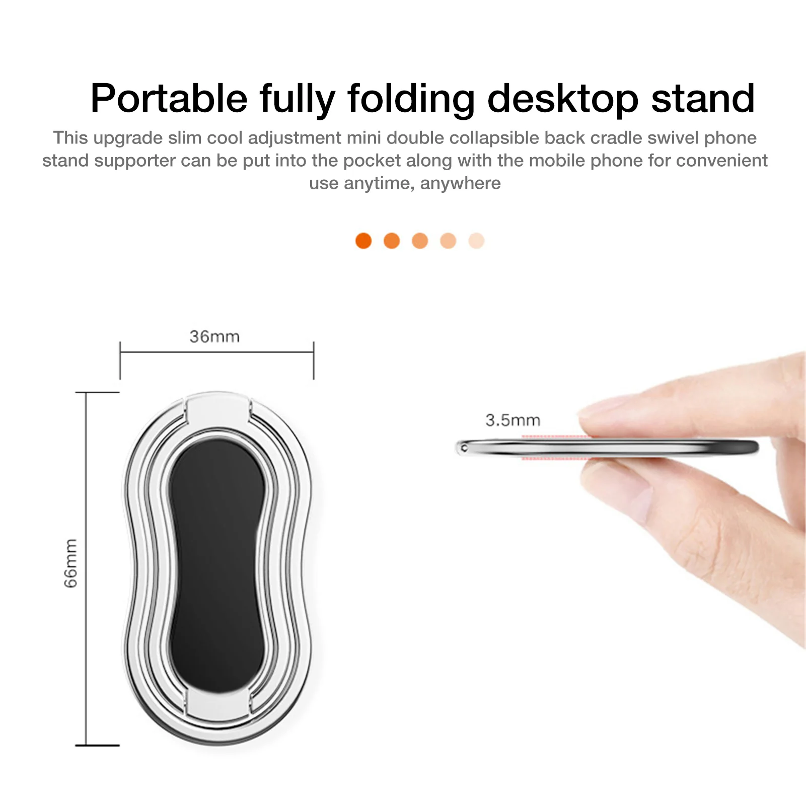 phone ring holder foldable finger kickstand desktop 360 degree folding for magnetic absorption phone grip holder stand free global shipping