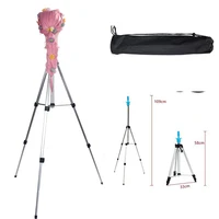 adjustable mannequin tripod stand for wig display making aluminum travel foldable hairdressing head holder stand