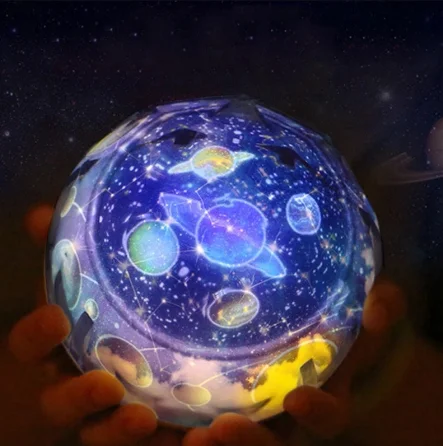 

LED Rotating Star Projector Novelty Night Lighting recharge usb Lamp Moon Sky universe Baby sleep Nursery Battery Operated