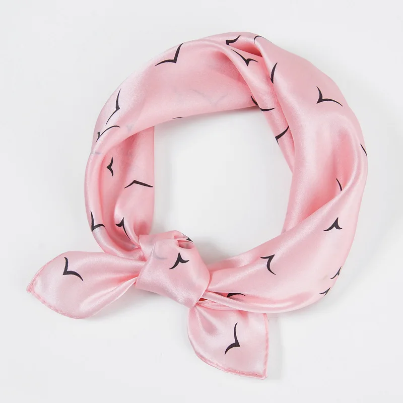 

Brand 2020 Winter Scarf 100% Silk Scarves Small Female Pashmina Poncho Foulard Bandana Shawl Spring Square Hijab 53*53 Cm