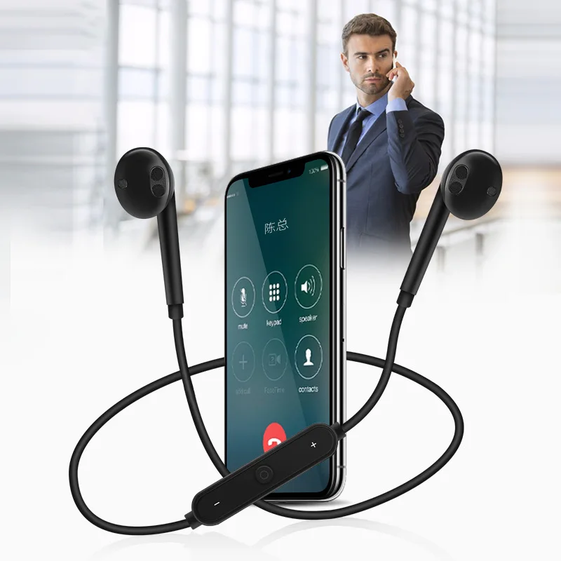 S6 Портативная USB гарнитура Bluetooth беспроводная Спортивная мини Handsfree двойная