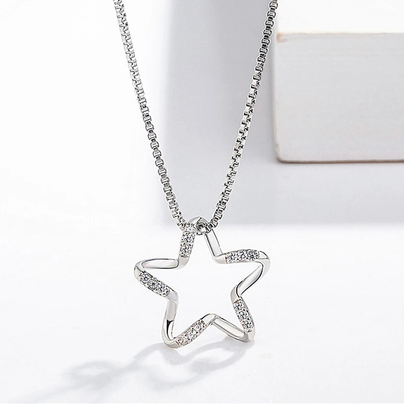 Женское ожерелье из серебра 925 пробы со стразами | Украшения и аксессуары