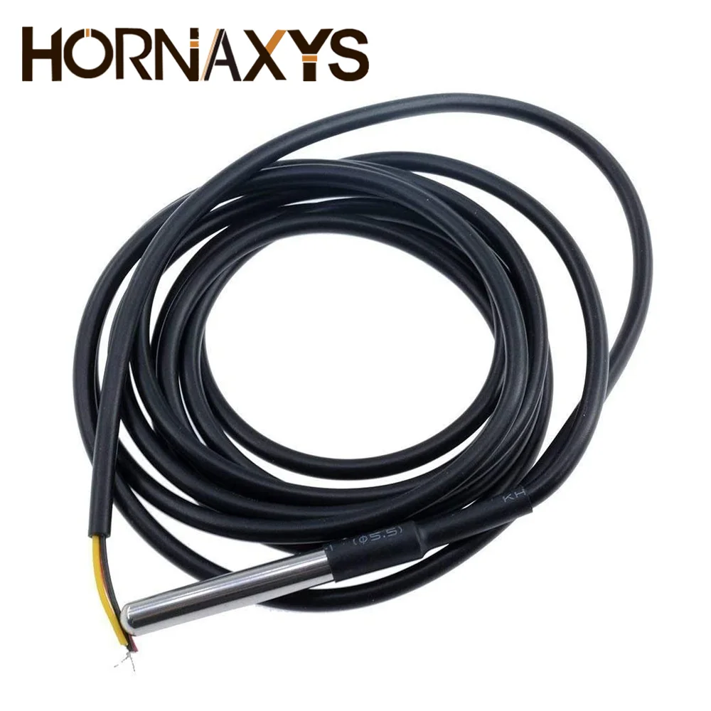 

5PCS DS18B20 Temperature Sensor Waterproof Digital Thermal Probe Sensor with Heat Resistance 1M 2M 3M Cable For Arduino Sensors